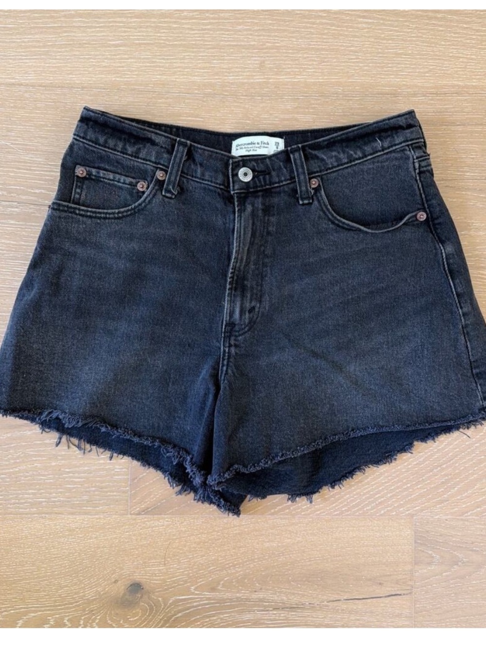 Abercrombie and Fitch Cut Off Shorts The 90's Relaxed Size 8 Black